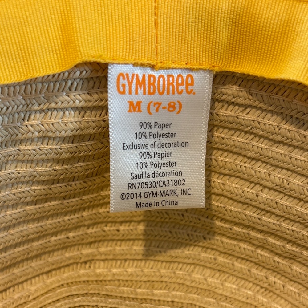 Gymboree Straw Hat with Yellow Band